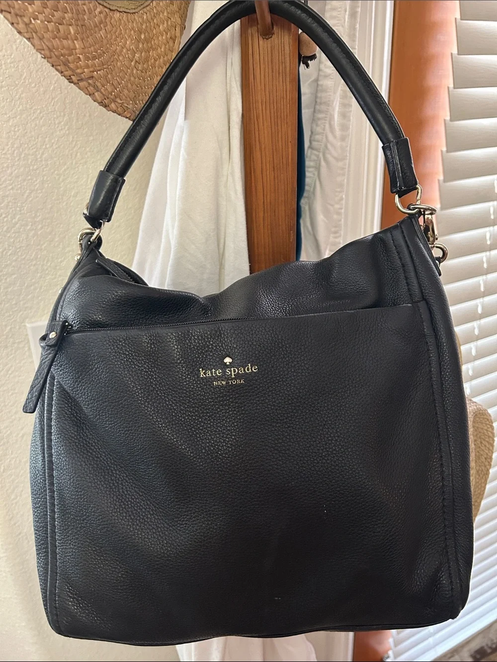 kate spade Black Leather Shoulder Bag